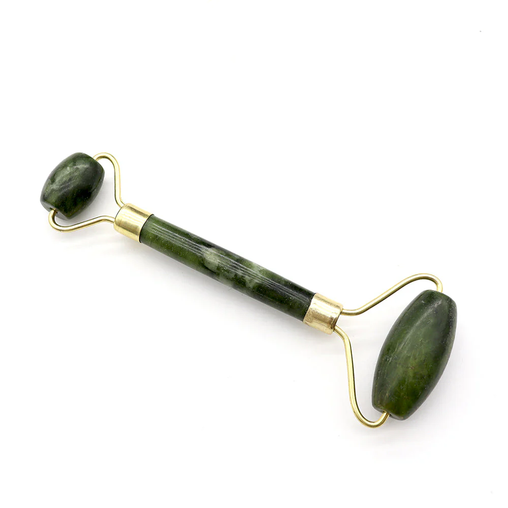 15cm Green Jade Stone Facial Massage Roller - Image 3