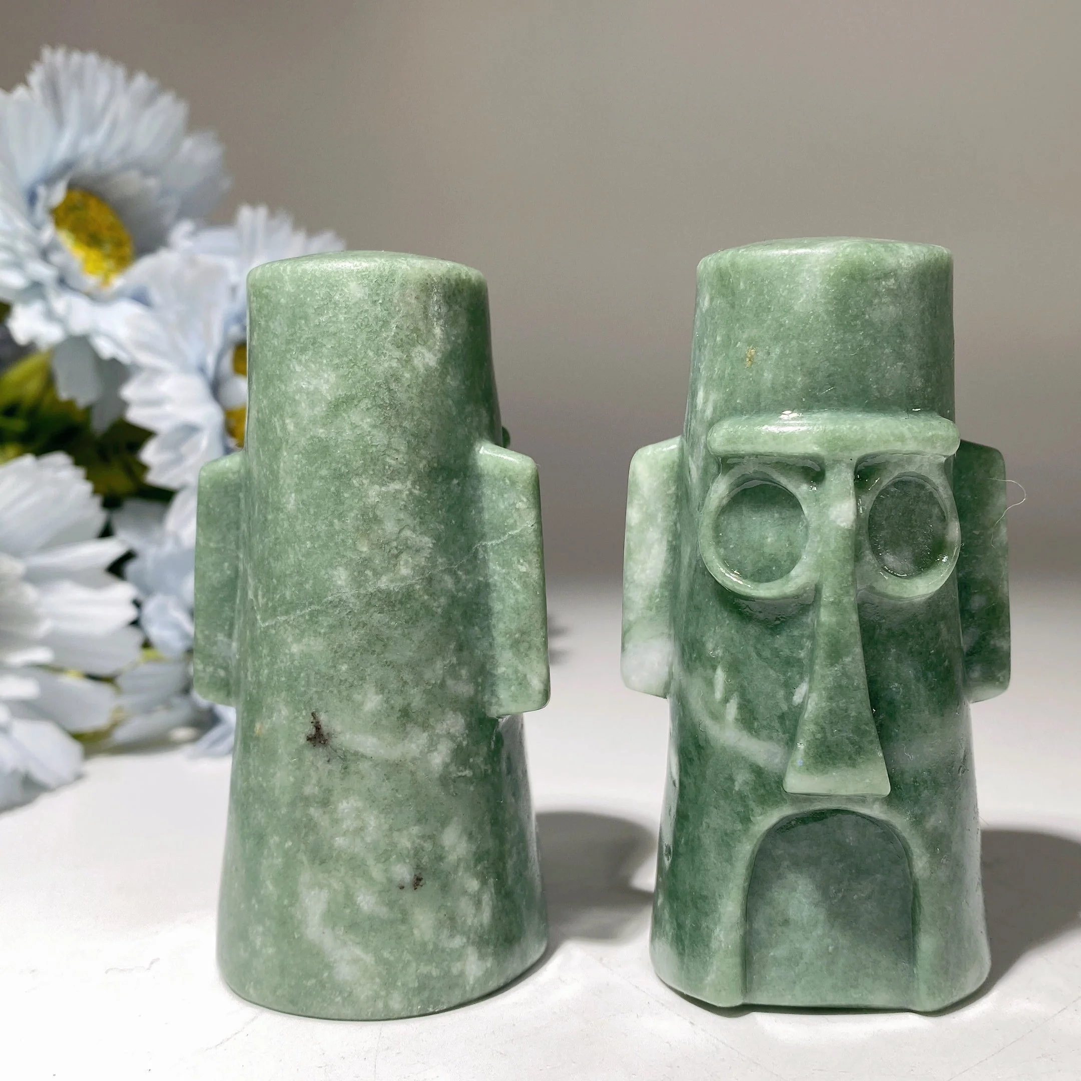 3.2 Inch Green Jade Crystal Figurine Carving for Healing - Image 4