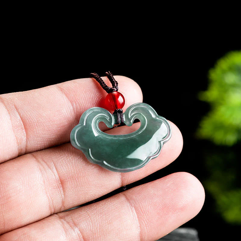 Green Jade Chinese Lock Charm Necklace | Protection & Luck - Image 5
