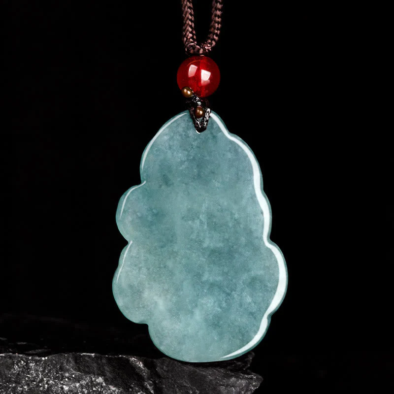 Green Jade Necklace with Nine Tailed Fox Pendant - Image 4