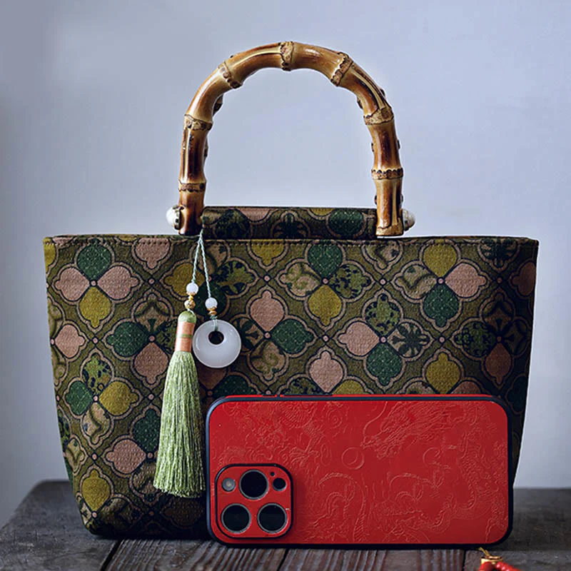 Green Leaves Crossbody Bag with Metal Chain | Spiritual Accessories - Image 2