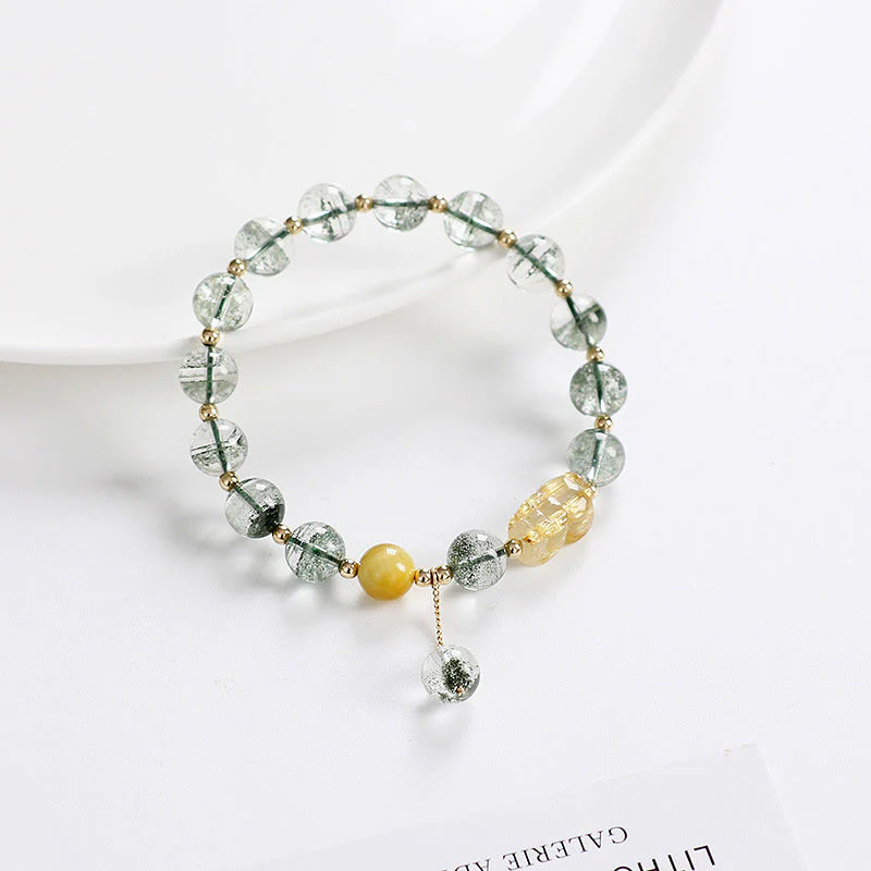 8mm Green Phantom Citrine PiXiu Confidence Bracelet - Image 7