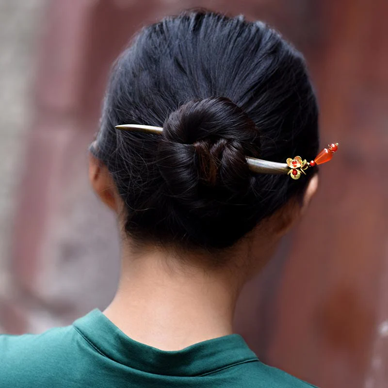 Green Sandalwood Chinese Hairpin for Soothing Harmony - Image 4