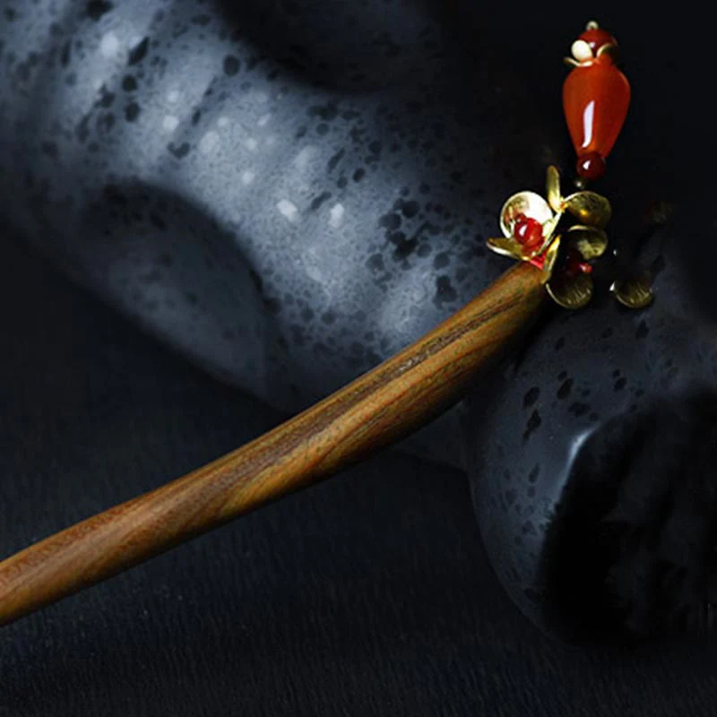 Green Sandalwood Chinese Hairpin for Soothing Harmony - Image 8