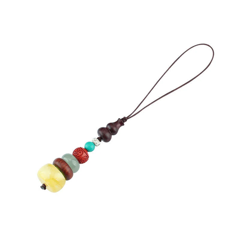 Spiritual Green Sandalwood Ebony Wood Phone Hanging Decoration - Image 15