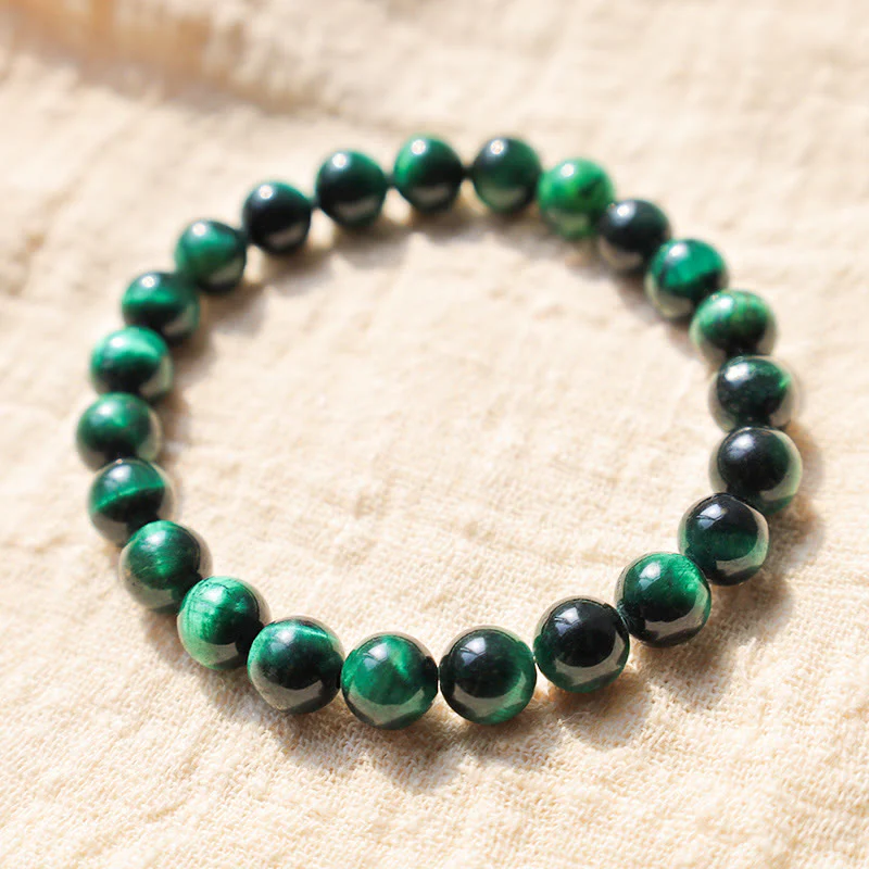 8mm Green Tiger Eye Growth & Healing Bracelet - Image 10