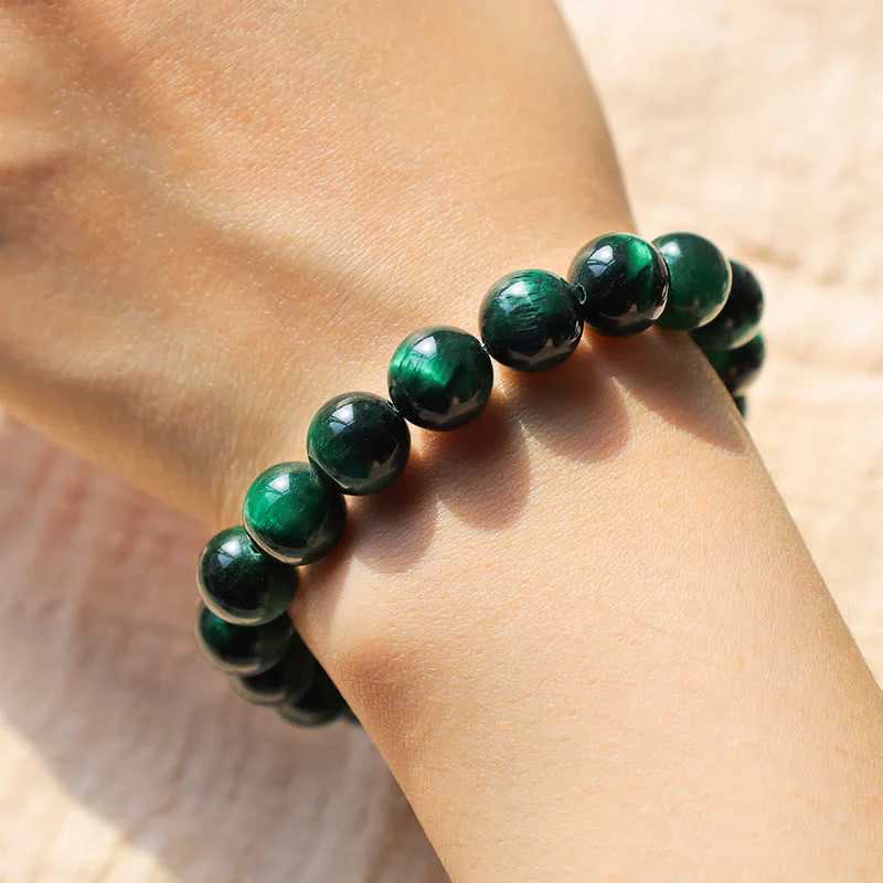 8mm Green Tiger Eye Growth & Healing Bracelet - Image 14