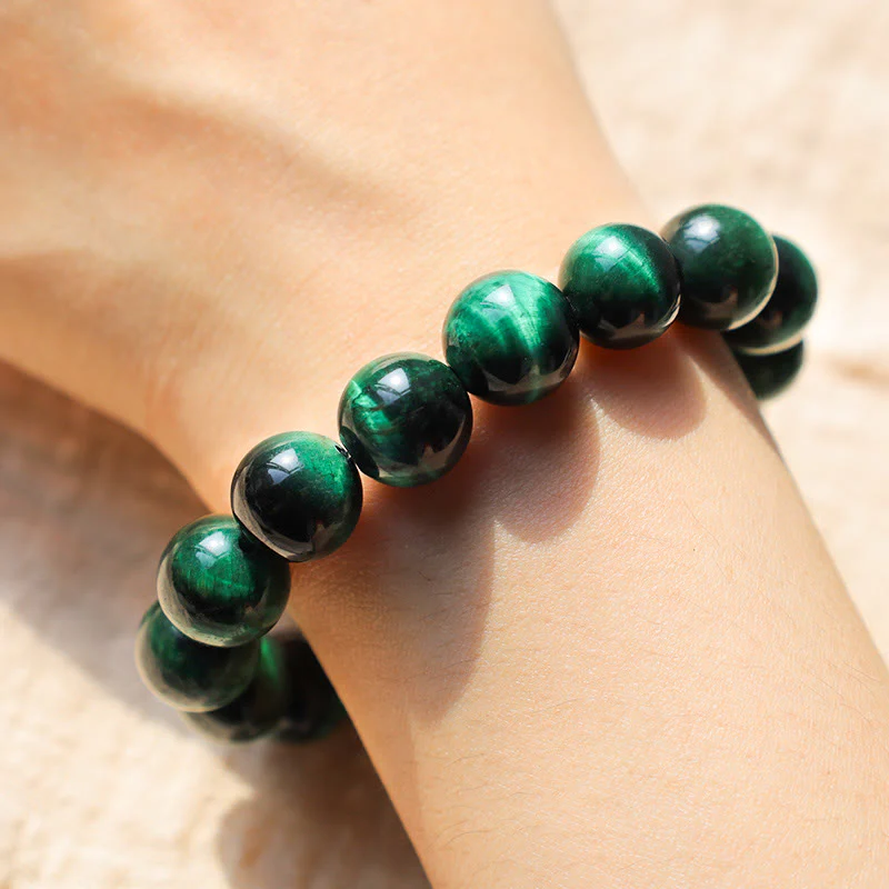 8mm Green Tiger Eye Growth & Healing Bracelet - Image 16