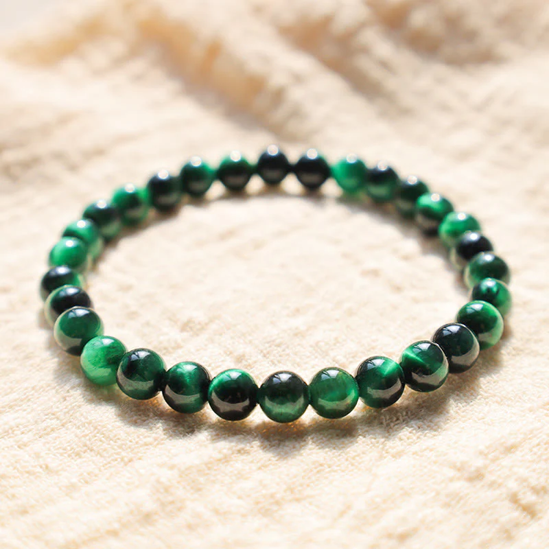 8mm Green Tiger Eye Growth & Healing Bracelet - Image 7