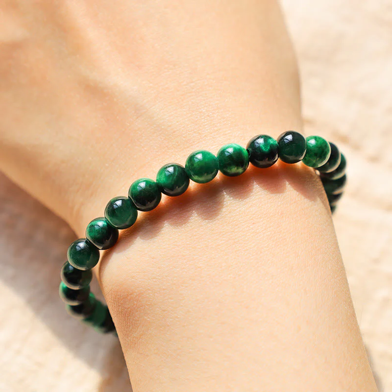 8mm Green Tiger Eye Growth & Healing Bracelet - Image 9