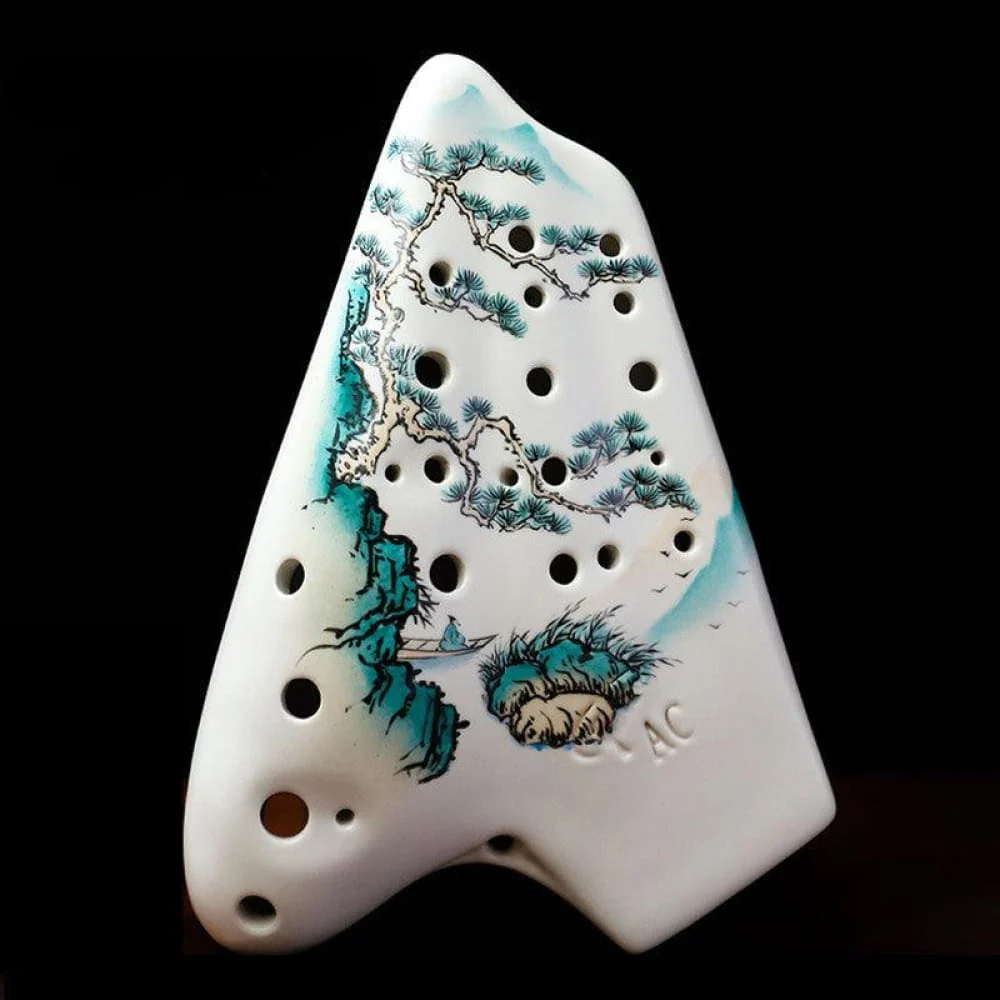 21 Hole Alto C Triple Ocarina, Collectible Music Instrument - Image 3