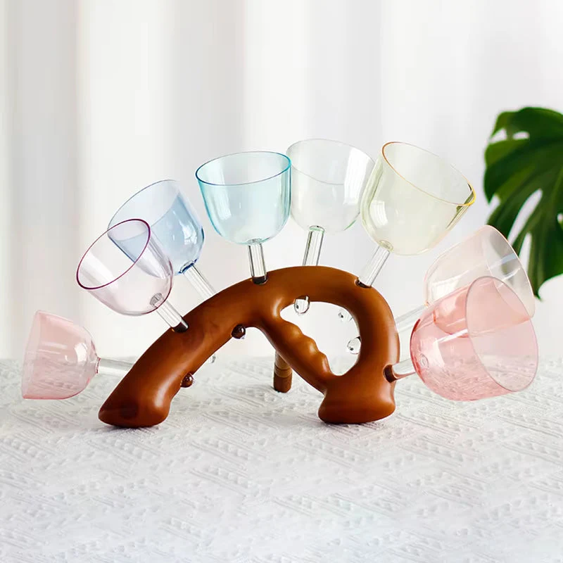 Colorful Crystal Singing Bowl with Handle