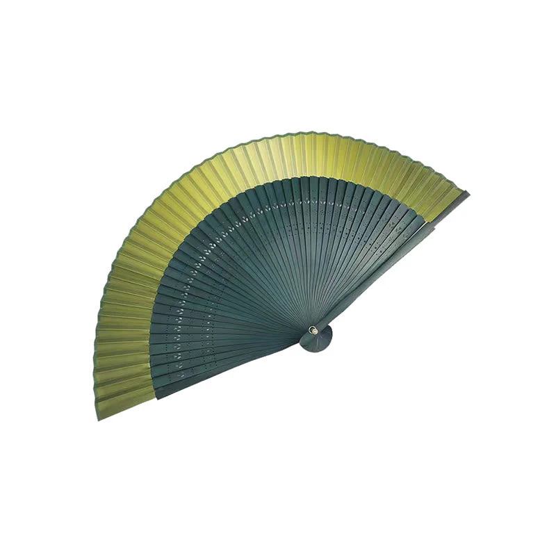 Handheld Gradient Bamboo Folding Fan for Spiritual Decor - Image 8