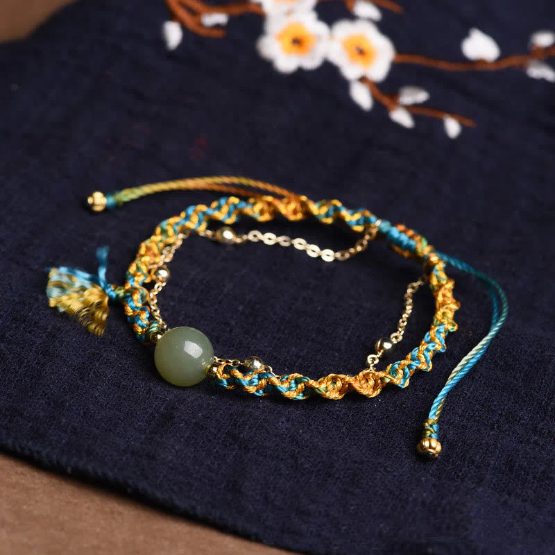 Handmade Double Layer Jade Bracelet | Luck & Abundance - Image 6