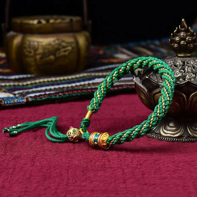 Handmade Tibetan Red String Bracelet for Luck and Protection - Image 10