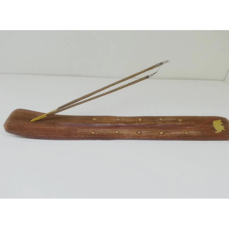 Handmade Wood Incense Burner | Meditation Decoration - Image 2