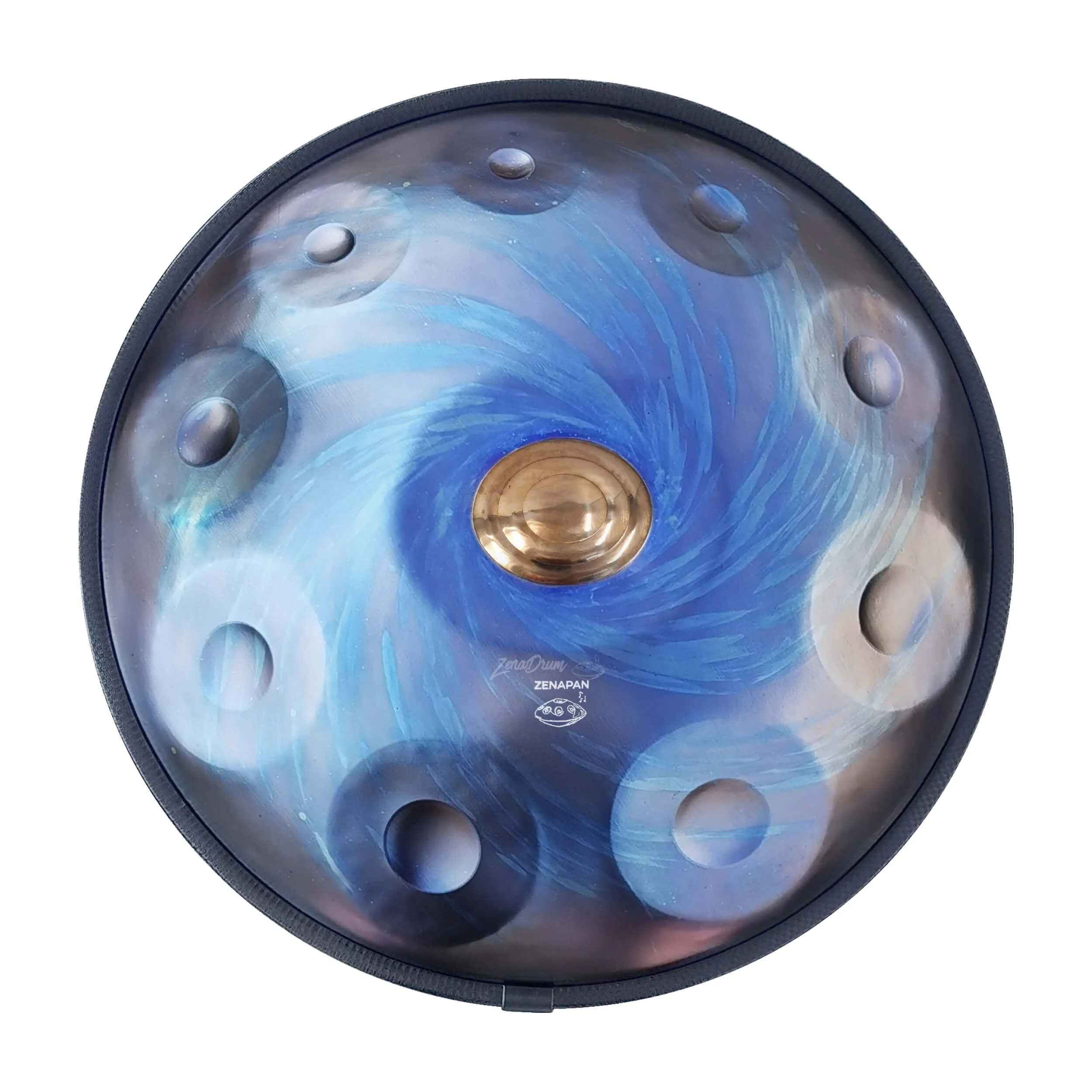 Planet Blue D Minor Handpan Drum - 9 to 14 Notes for Sale