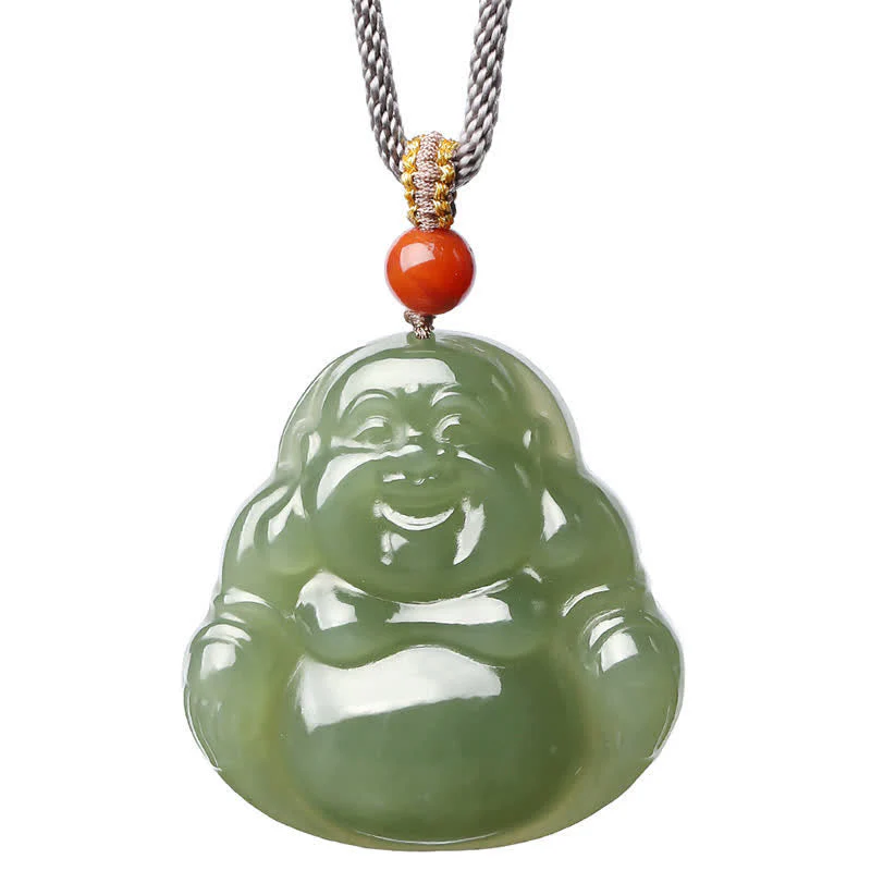 Hetian Jade Laughing Buddha Necklace for Abundance & Prosperity - Image 11