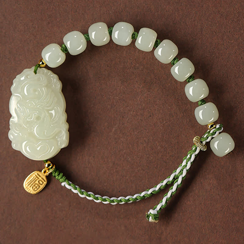 Hetian Jade Luck Bracelet | 925 Sterling Silver String - Image 11