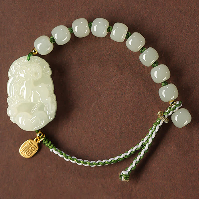 Hetian Jade Luck Bracelet | 925 Sterling Silver String - Image 14