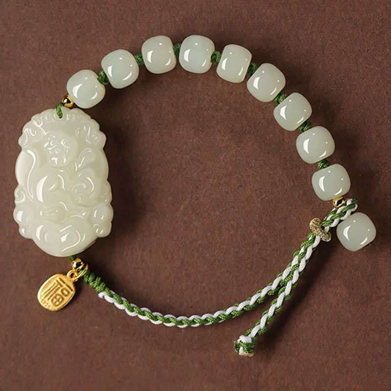 Hetian Jade Luck Bracelet | 925 Sterling Silver String - Image 15