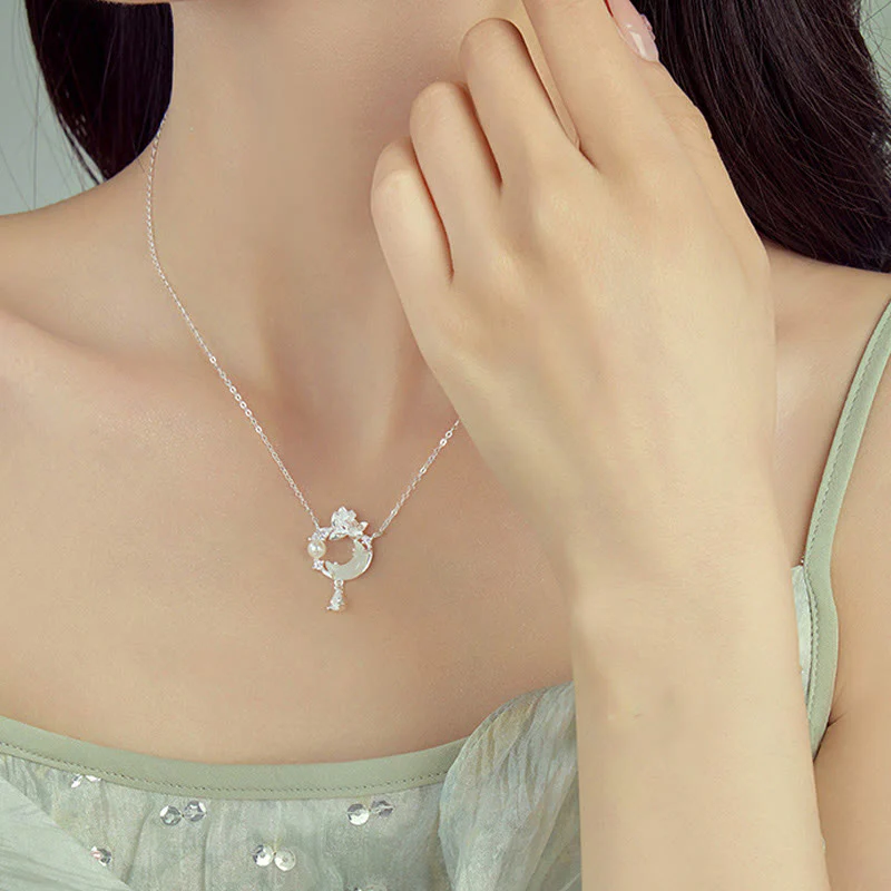 Hetian Jade 925 Silver Lotus Pendant Necklace for Protection - Image 5