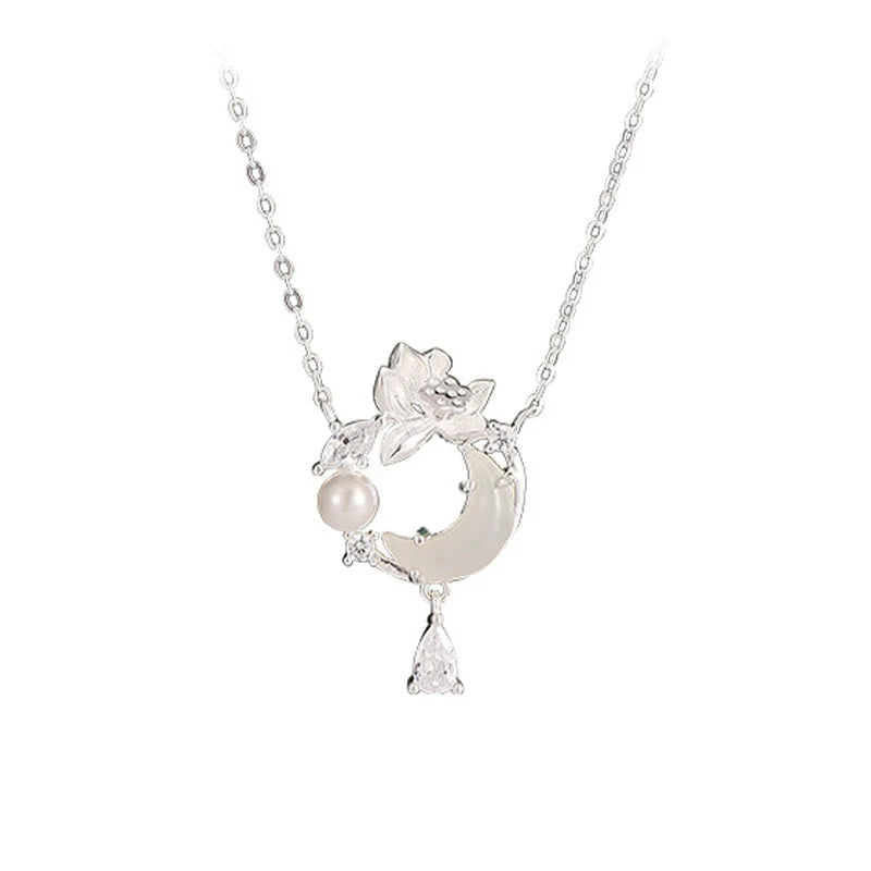 Hetian Jade 925 Silver Lotus Pendant Necklace for Protection - Image 7