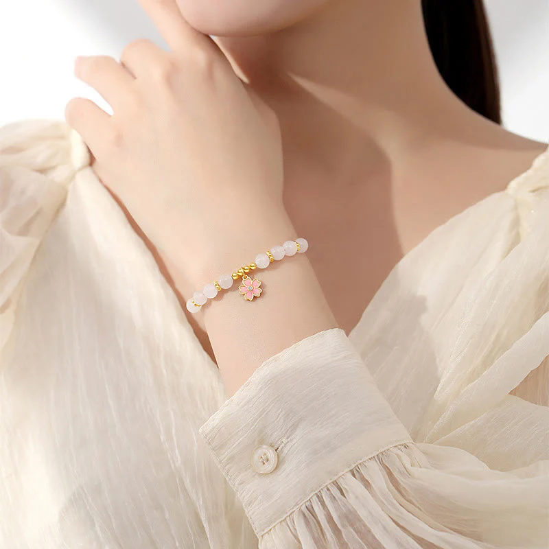 6mm Hetian White Jade Protection Bracelet in Sterling Silver - Image 3