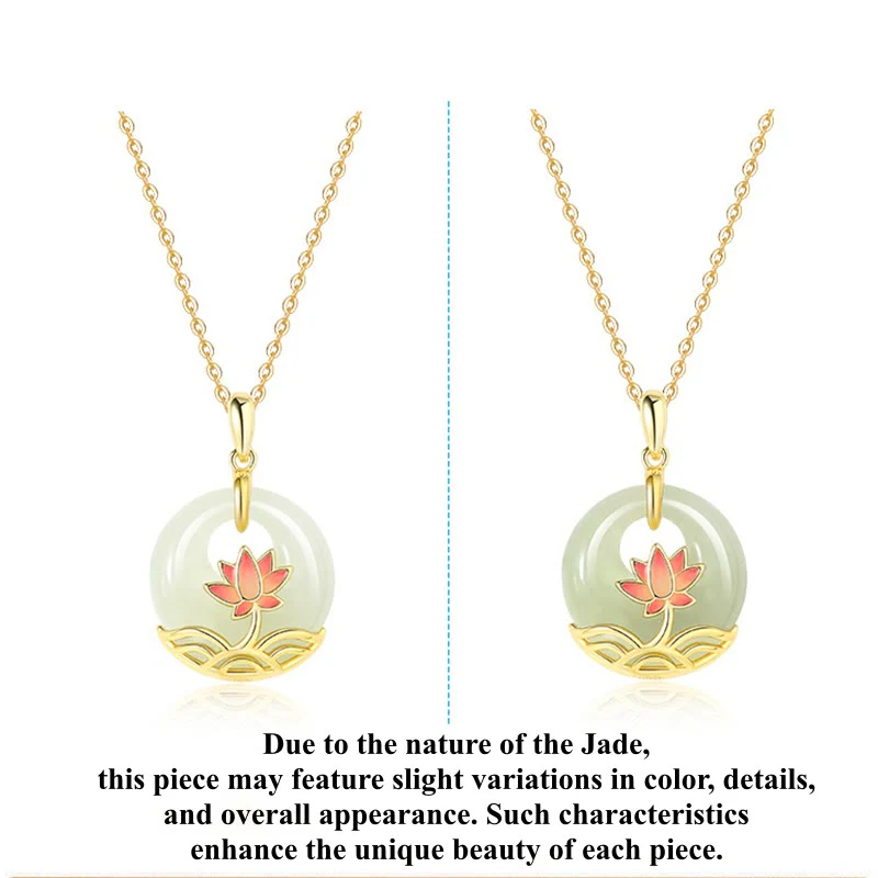 Hetian White Jade Lotus Flower Protection Necklace - Image 10