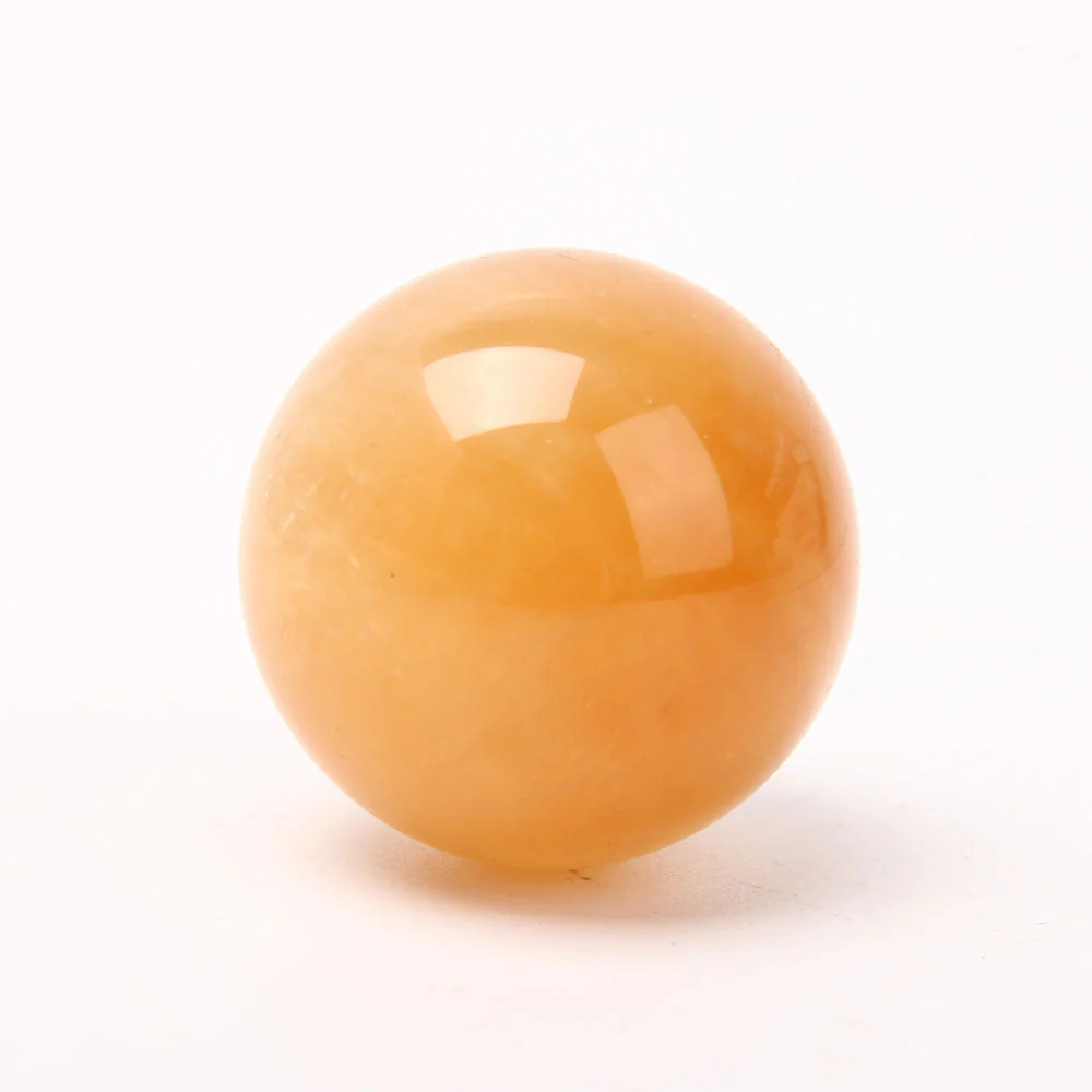 1.7 inch Honey Calcite Crystal Sphere for Energy Healing - Image 4
