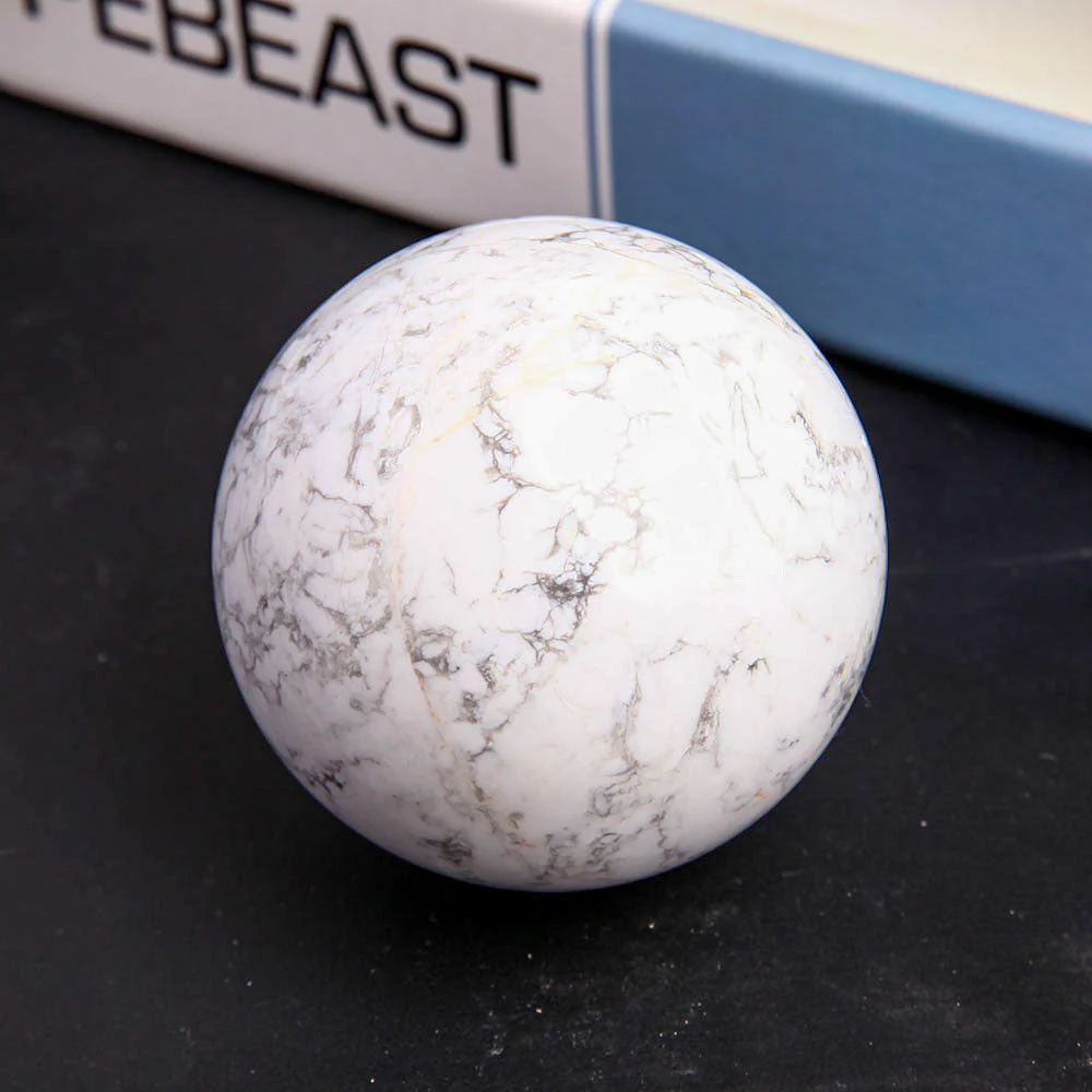 60mm Howlite Crystal Sphere for Healing & Balance - Image 6