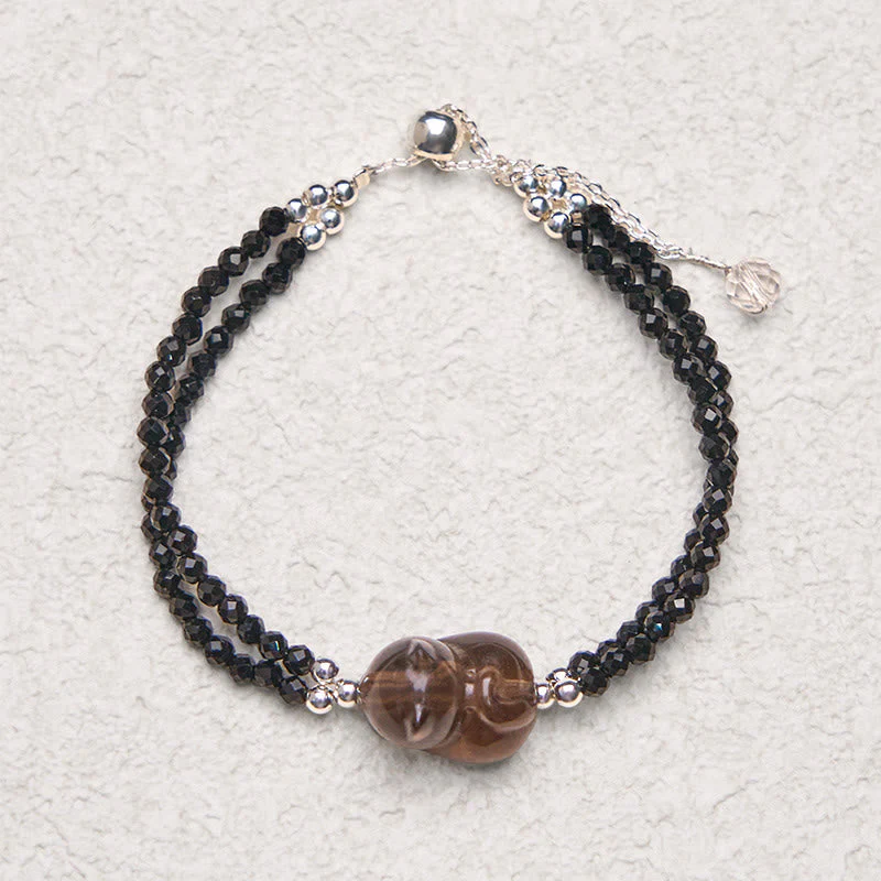 16cm Ice Obsidian Black Spinel Courage Bracelet for Women - Image 5