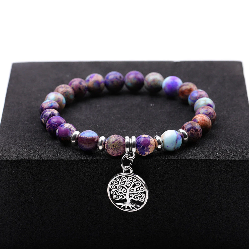 8mm Imperial Jasper Tree of Life Bracelet for Healing - Image 2