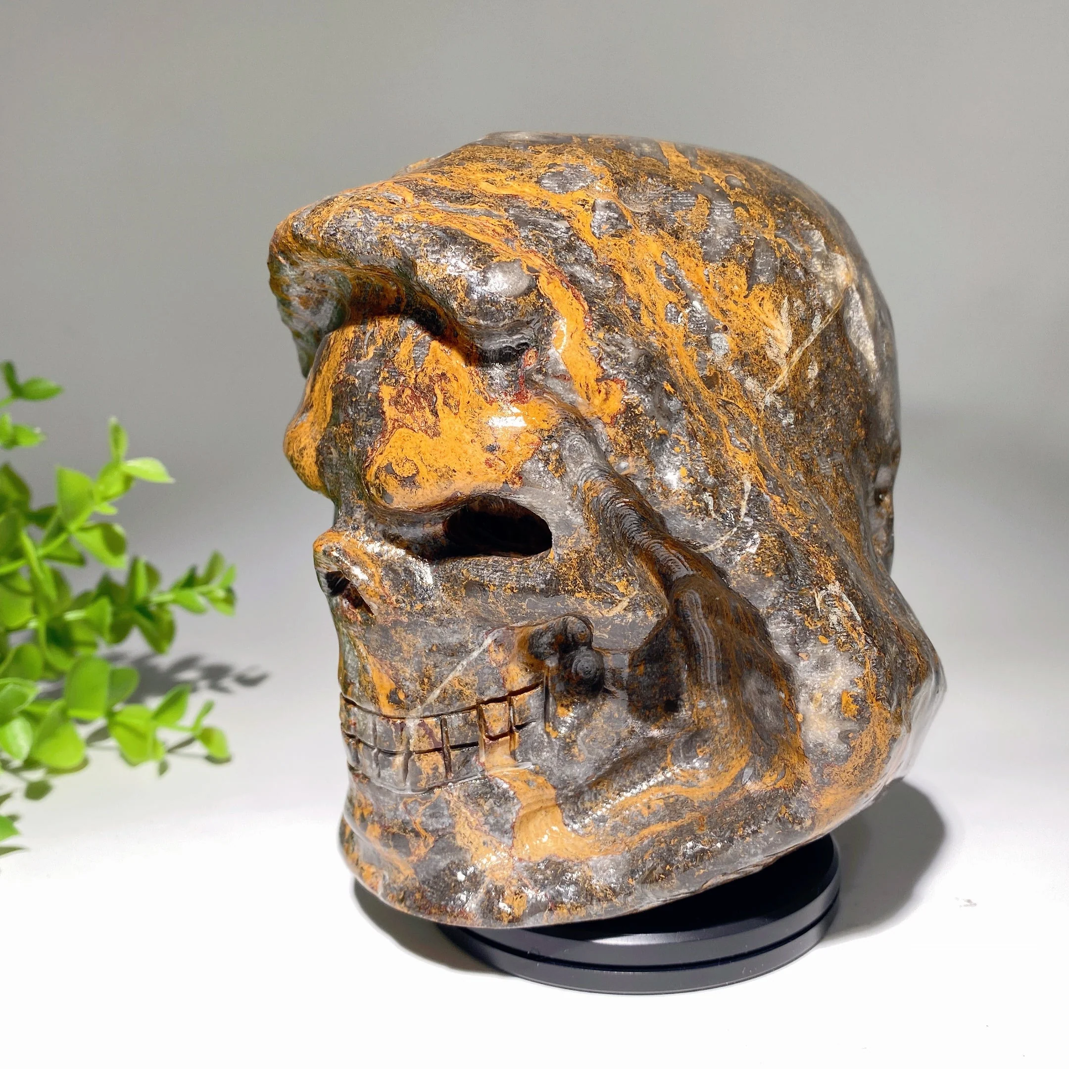 5.2 inch Jade Crystal Skull Carving for Meditation & Healing - Image 3