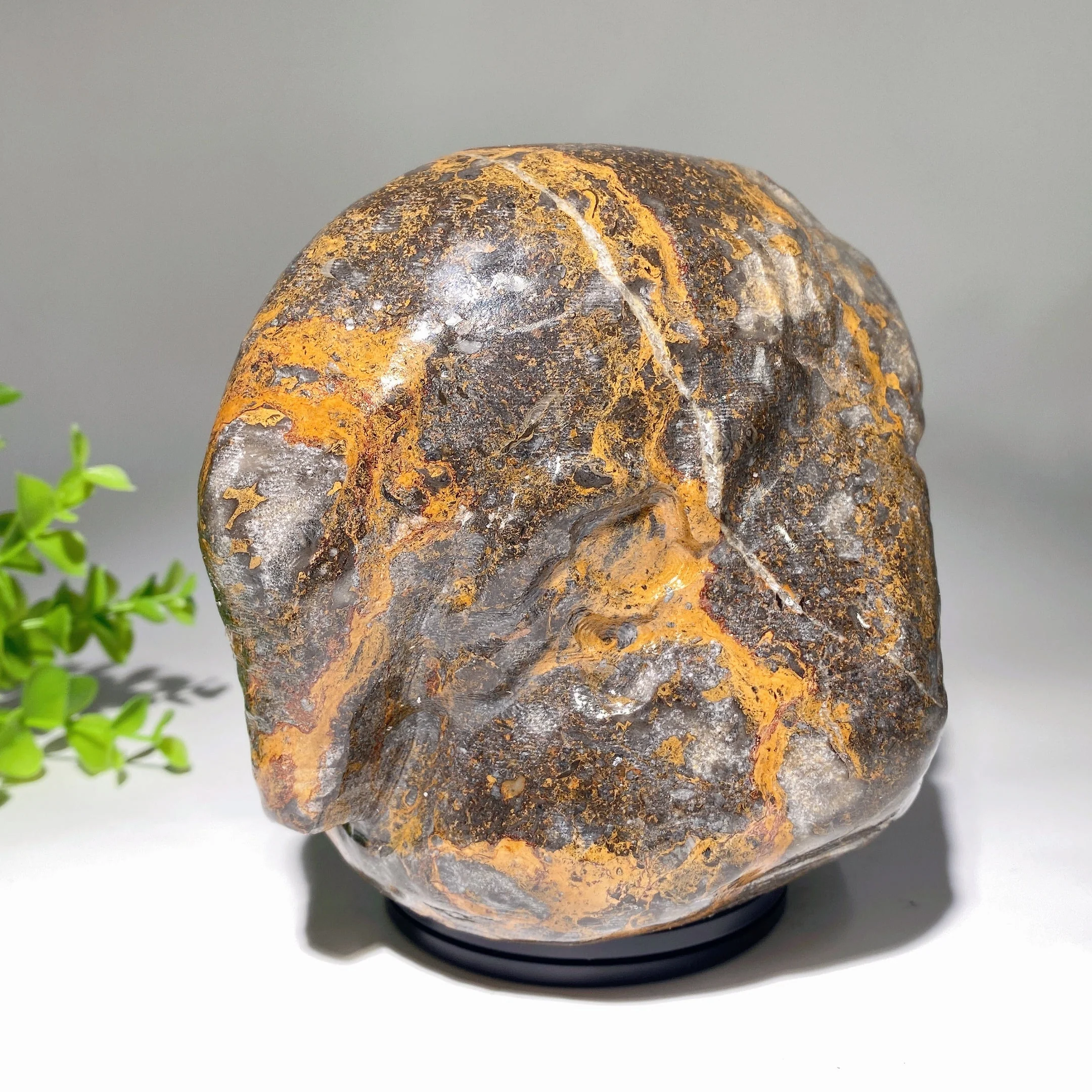 5.2 inch Jade Crystal Skull Carving for Meditation & Healing - Image 4