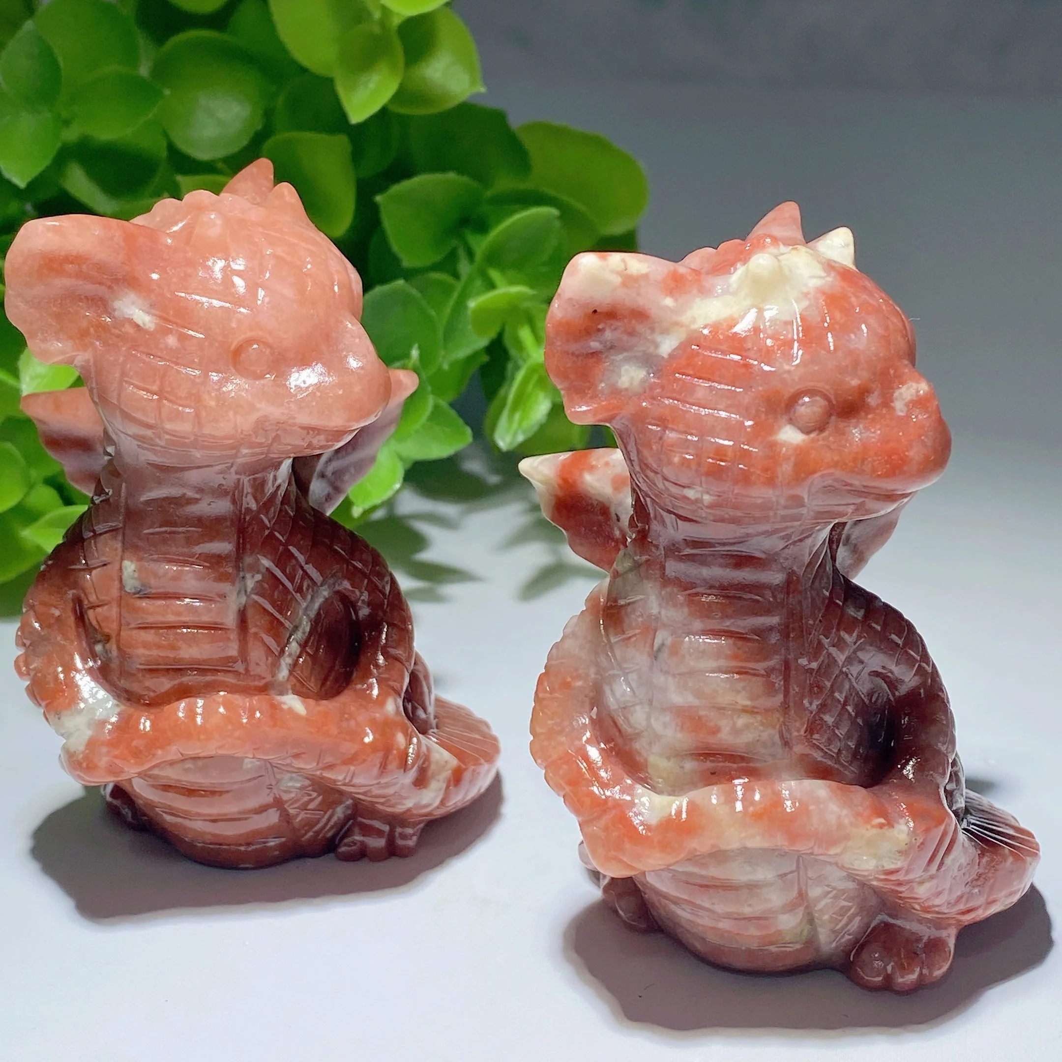 3.0 Inch Jade Dragon Carving Sculpture for Feng Shui - Image 3