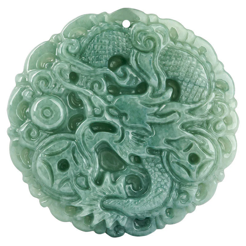 Jade Dragon Necklace 50mm Pendant for Prosperity & Luck - Image 7