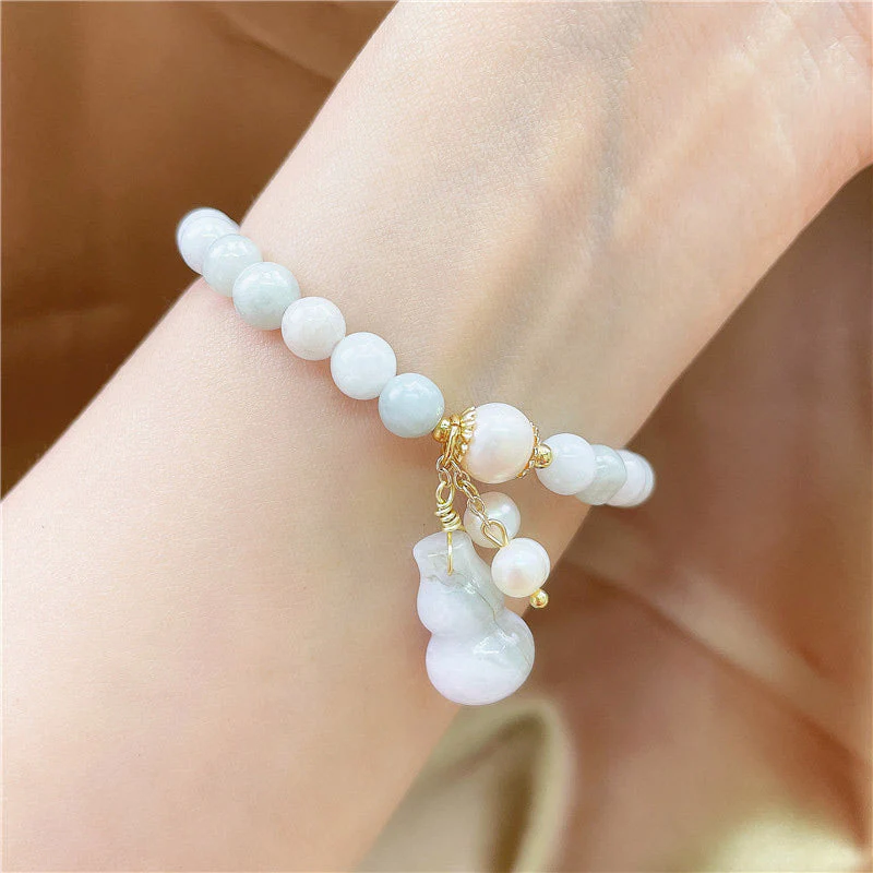Jade Gourd Blessing Protection Charm Bracelet - Image 4
