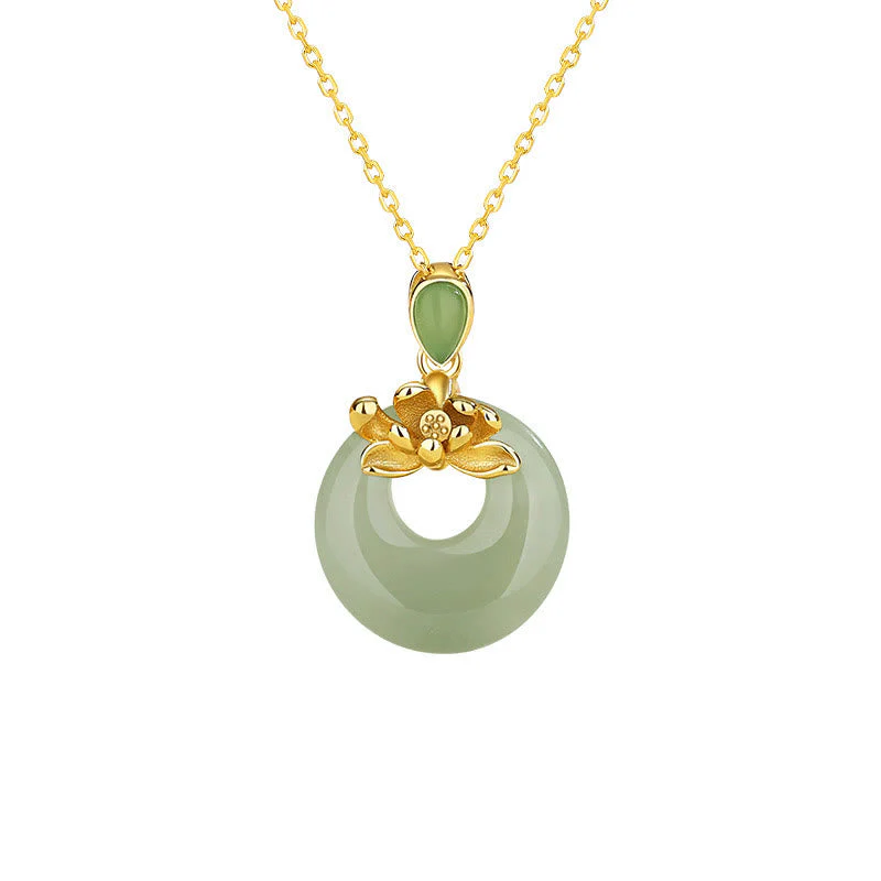Jade Lotus Necklace for Abundance and Spiritual Growth | 45cm - Image 6