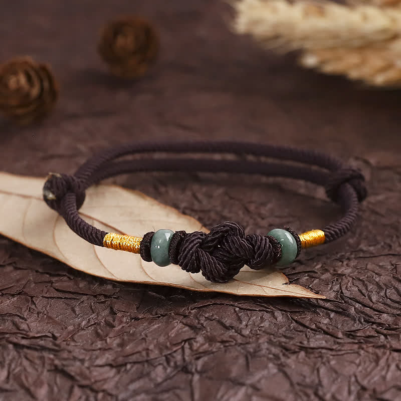 Adjustable Jade Luck Bracelet | Red String Fortune Knot - Image 10