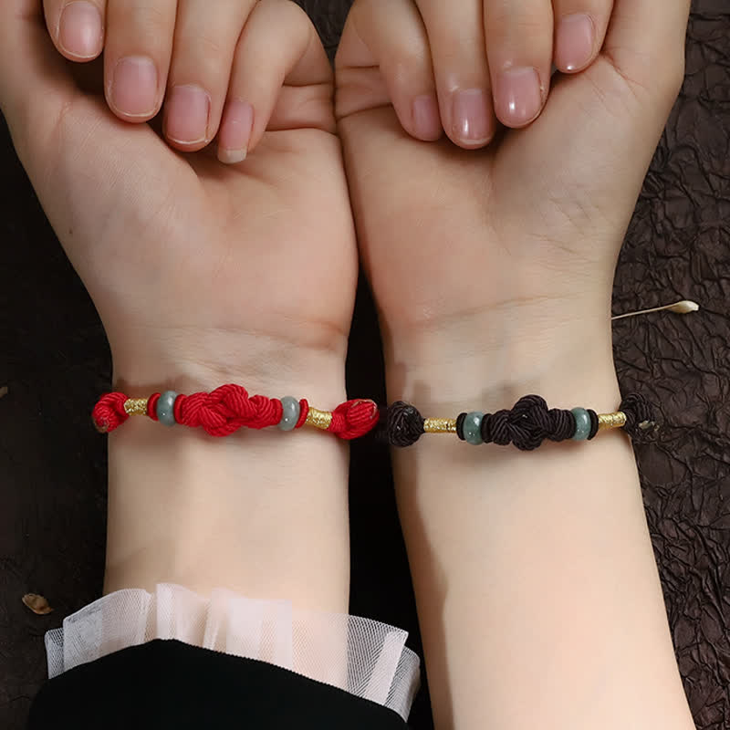 Adjustable Jade Luck Bracelet | Red String Fortune Knot - Image 15