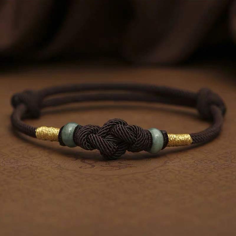 Adjustable Jade Luck Bracelet | Red String Fortune Knot - Image 9