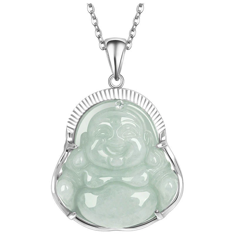 925 Sterling Silver Jade Luck Calm Necklace Pendant - Image 6