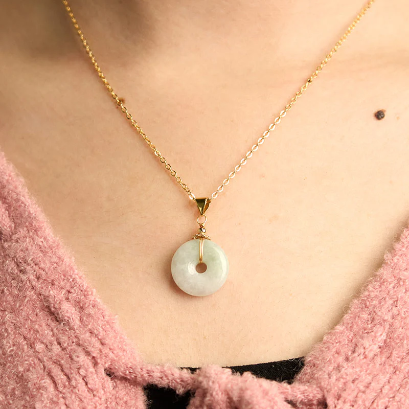 Jade Peace Buckle Necklace for Luck & Protection - Image 5