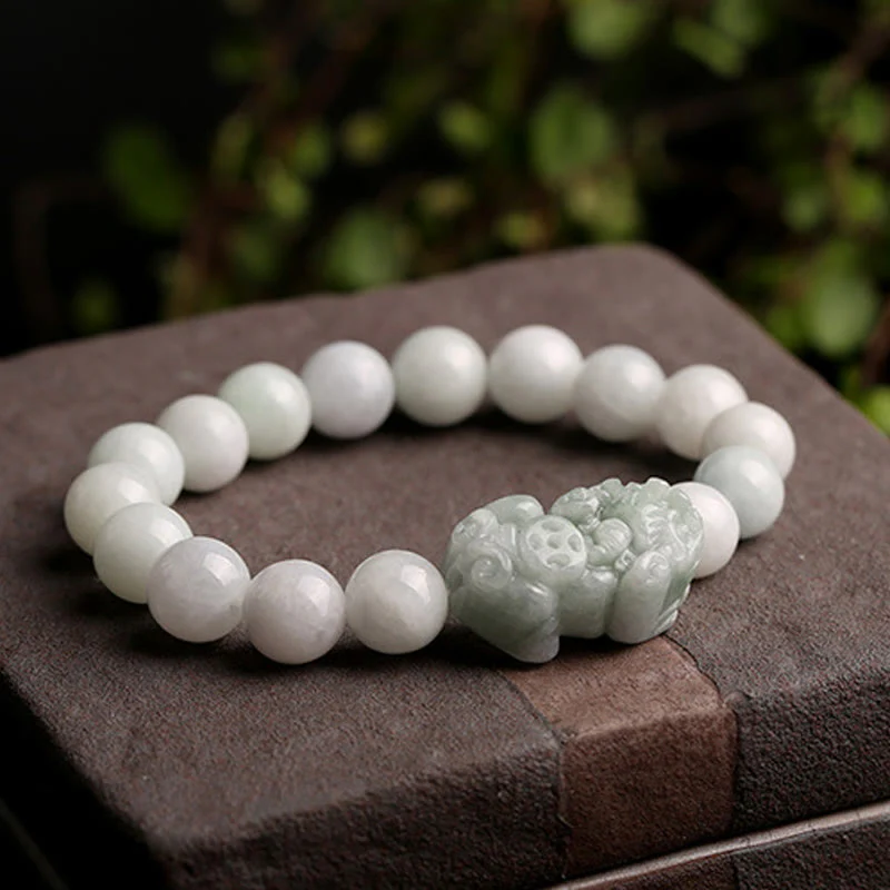 10MM Jade Pixiu Wealth Prosperity Bracelet for Luck - Image 3