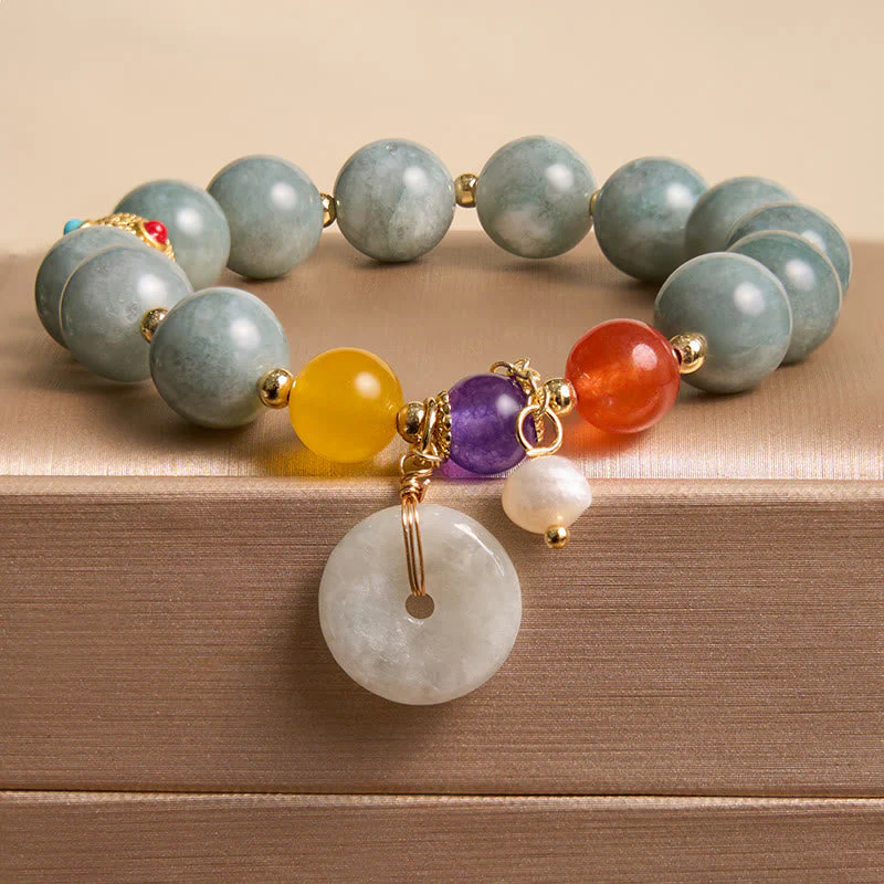 Jade Red Agate Peace Buckle Confidence Bracelet - Image 6