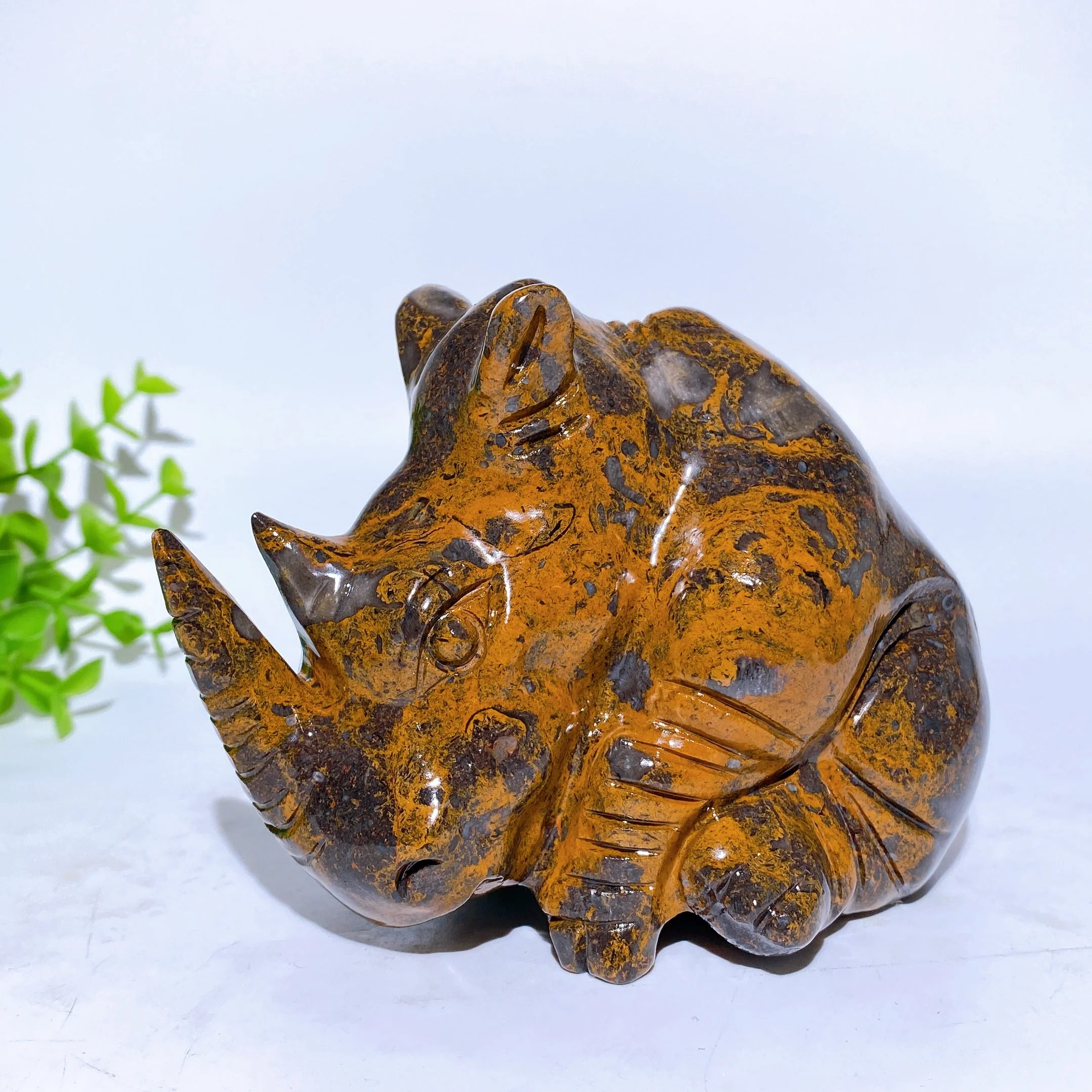 4.5 Inch Jade Rhinoceros Figurine for Spiritual Healing - Image 5