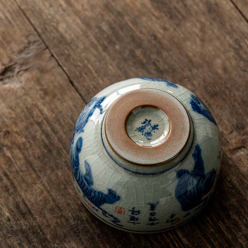 Jingdezhen Hand Painted Tiger Ceramic Teacup 140ml - Image 10