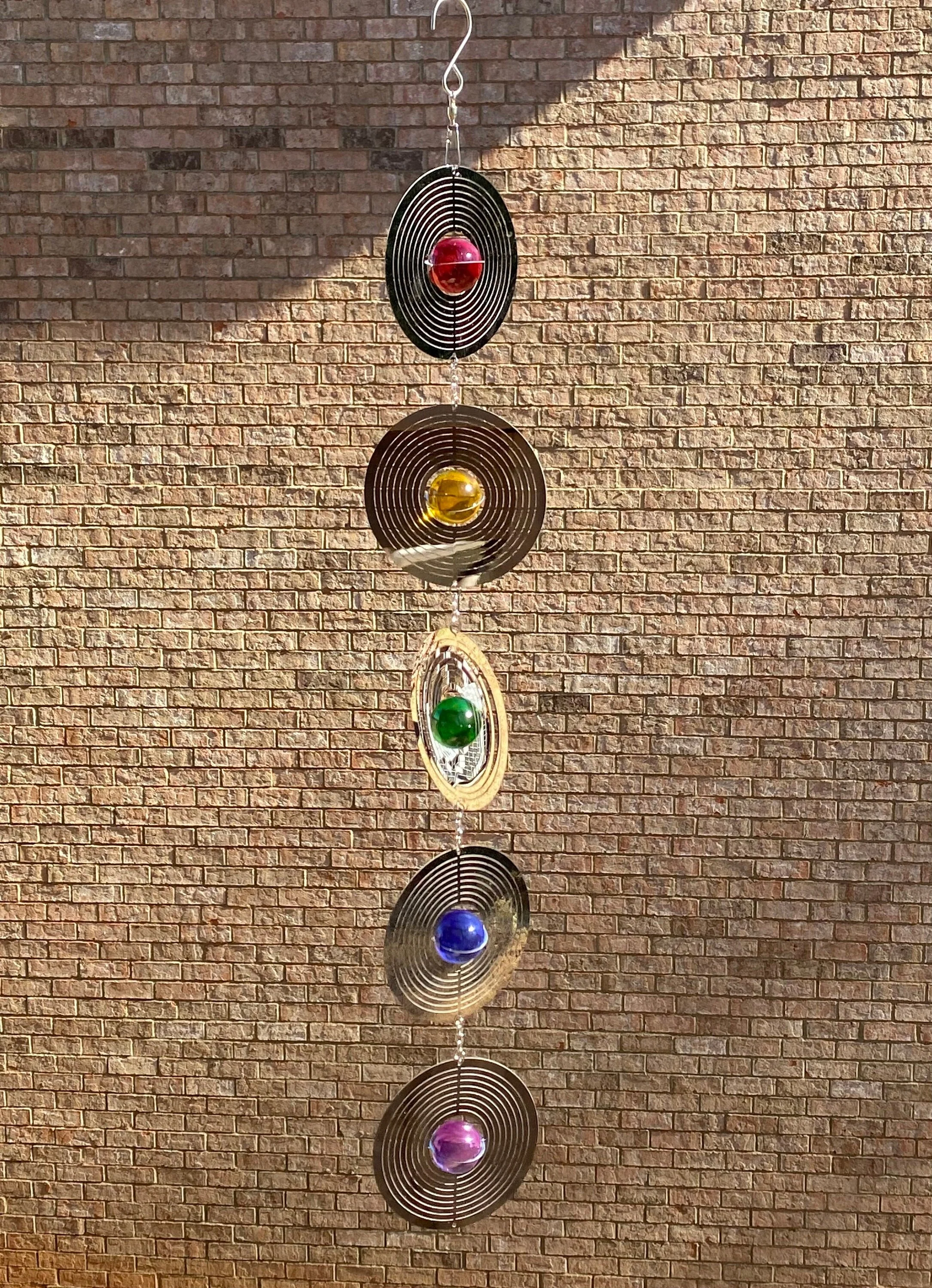 28" Crystal Wind Chimes: Colorful Outdoor Harmony