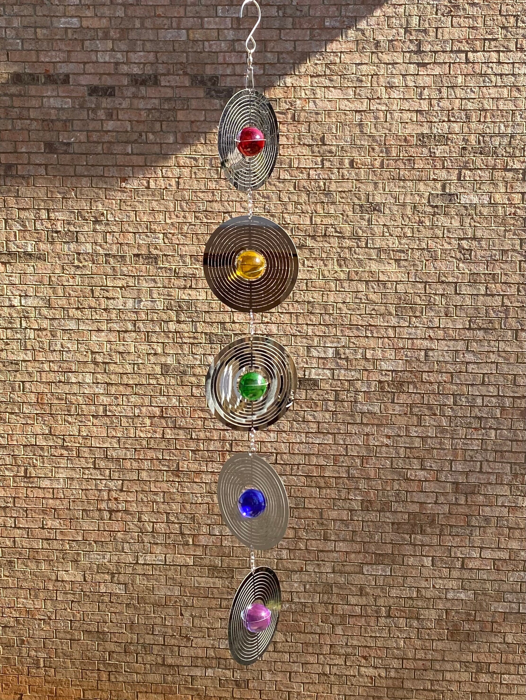 28" Crystal Wind Chimes: Colorful Outdoor Harmony - Image 2